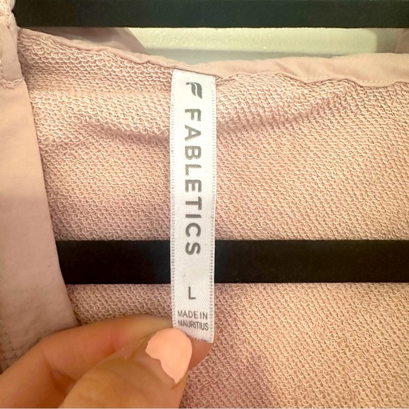 Fabletics Hoodie Pullover Light Pink V-Neck Size Large - Picture 2 of 4